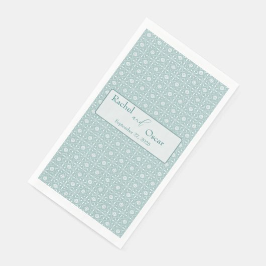 Pastellblaue Trauung Serviette (Ecke)