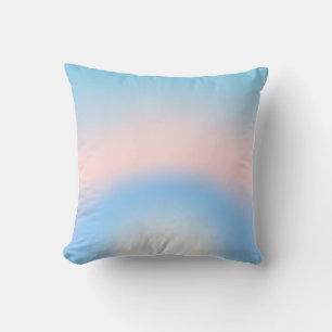 Pastellblaue und rosa radiale Farbverläufe Kissen