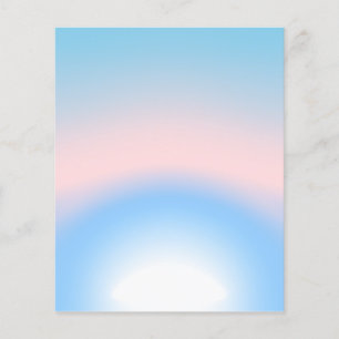 Pastellblaue und rosa radiale Verlaufsfarben Flyer