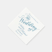 Pastellblaue und weiße Hochzeit Serviette (Ecke)