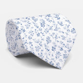 Pastellblaue Wildblume Krawatte (Gerollt)