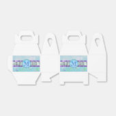 Pastellblauer Floral Monogramm Geschenkschachtel (Ungefaltet)