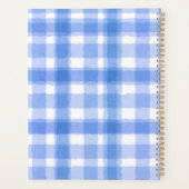 Pastellblauer Karo-Planer nach Maß Planer (Rückseite)