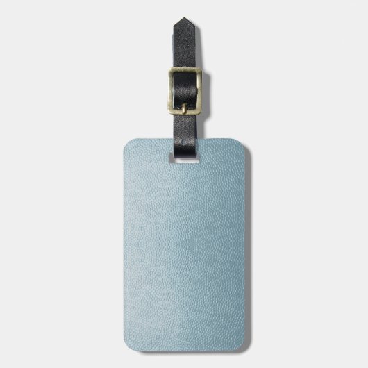 Pastellblauer Leder Gepäckanhänger (Vorderseite vertikal)