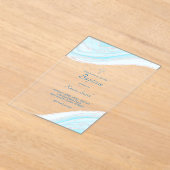 Pastellblauer Marmor Acryleinladungen (Ablage )