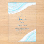 Pastellblauer Marmor Acryleinladungen (Vorderseite)