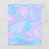 Pastellblauer Marmor und Imitat Glitzer Flyer (Hinten)