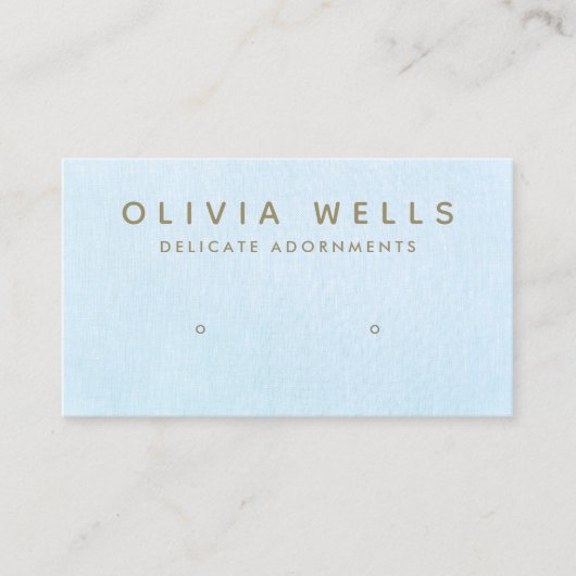 Pastellblauer Ohrring-Display Visitenkarte (Vorderseite)
