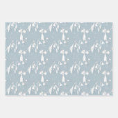 Pastellblauer Vase aus Blume und Blüten Geschenkpapier Set (Vorderseite 2)