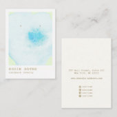 Pastellblauer Wasserfarbenfroher Visitenkarte (Vorne/Hinten)