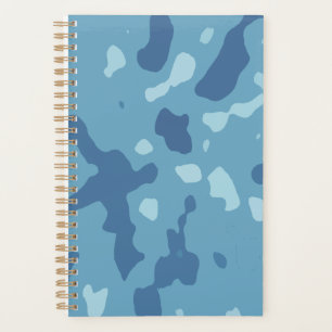 Pastellblaues abstraktes Tarnmuster Planer