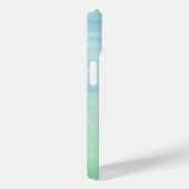 Pastellblaues grünes Wasserfarbmuster Abstrakt Case-Mate iPhone Hülle (Rückseite / Rechts)