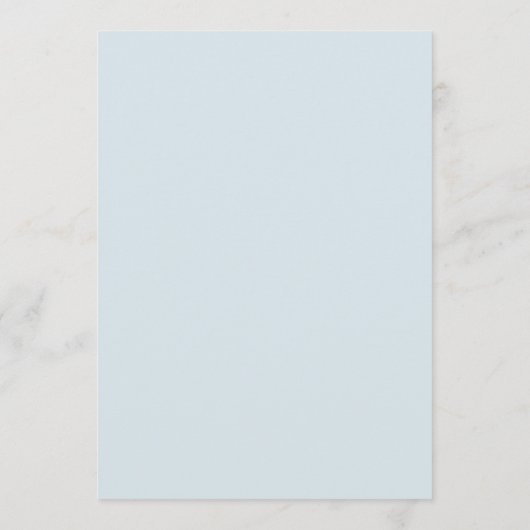 Pastellblaues Leaf und blumenmonogramm Hochzeit Programm (Rückseite)