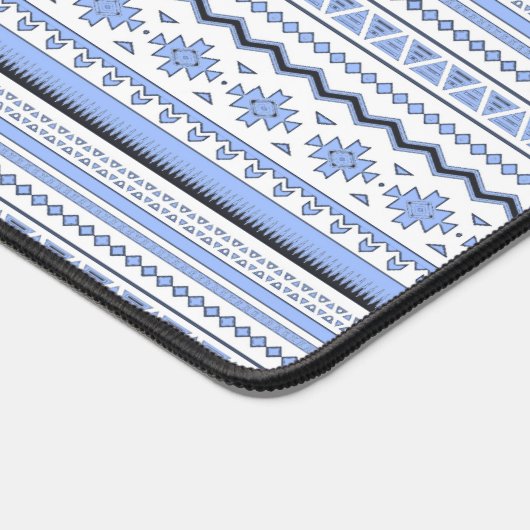 Pastellblaues Stammesdesign Schreibtischunterlage (Ecke)