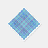 Pastellblaukariert Serviette (Ecke)