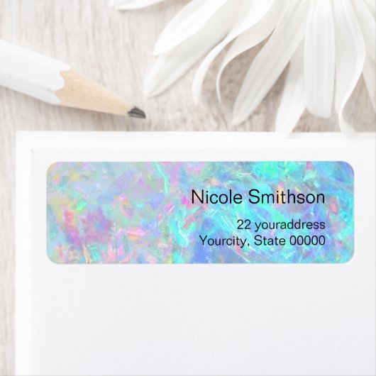 Pastellblauopal-Etiketten (Insitu)
