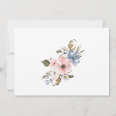 Pastellblaurosa Lila Hochzeit Sichern Sie das Datu Save The Date (Rückseite)