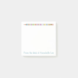 Pastellbleistift vier post-it klebezettel