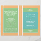 Pastellblock - Hochzeitsprogramm für tropische Far (Vorderseite)