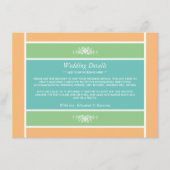 Pastellblock - Tropische Farben - Hochzeitsdetails Begleitkarte (Vorderseite)