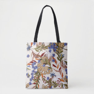 Pastellblühende Blume liegen mit grünen Blätter. R Tasche