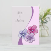 PastellBlumen, die Einladung Wedding sind (Stehend Vorderseite)