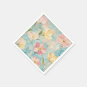 Pastellblumen. Gartenschönheit. Serviette (Ecke)