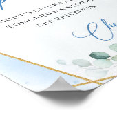 Pastellblumen Goldrahmen Eukalyptus offene Bar Poster (Ecke)