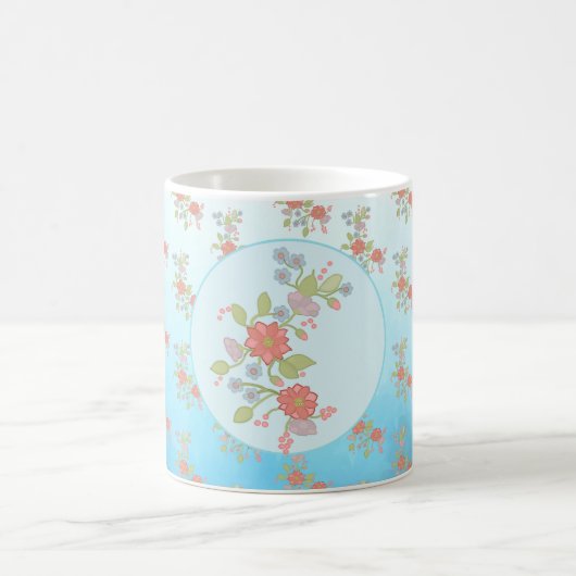 pastellblumen kaffeetasse (Mittel)