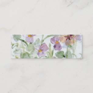 PastellBlumen-Lesezeichen Mini Visitenkarte