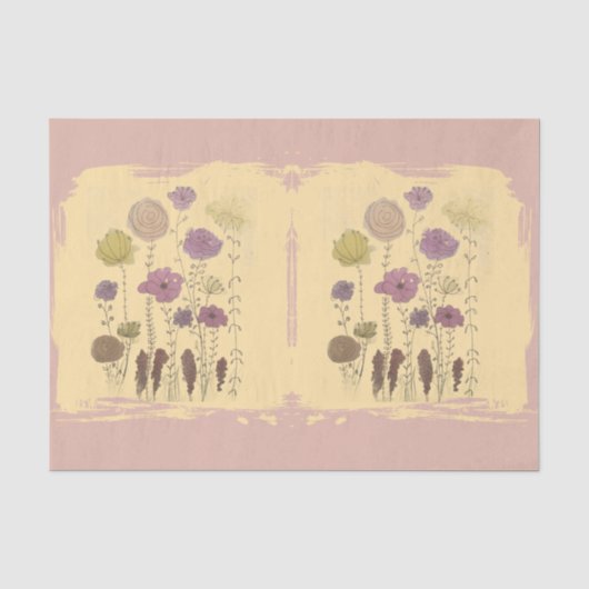 Pastellblumen Seidenpapier (Vorderseite)