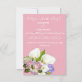Pastellblumen und rosa Blumenstrauß Einladung (Vorderseite)