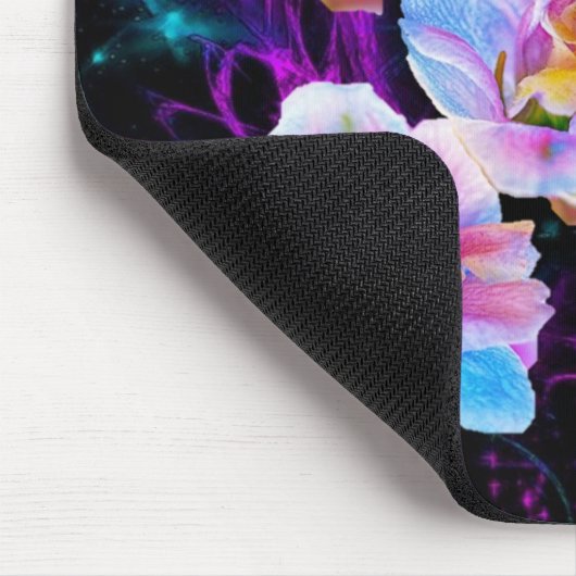 PastellBlumen und Sterne Mousepad (Ecke)