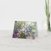 Pastellblumenblätter Karte (Vorderseite)