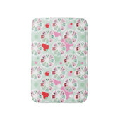 PastellBlumeneulen-Hintergrundmuster Badematte (Vorderseite Vertikal)