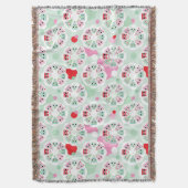 PastellBlumeneulen-Hintergrundmuster Decke (Vorderseite Vertikal)