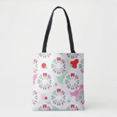 PastellBlumeneulen-Hintergrundmuster Tasche (Vorderseite)