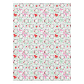 PastellBlumeneulen-Hintergrundmuster Tischdecke (Vorderseite)
