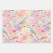 Pastellblumenmuster Geschenkpapier Set (Vorderseite)