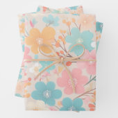 Pastellblumenmuster Geschenkpapier Set (Beispiel)