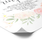 Pastellblush Brautparty Ring Game Poster (Ecke)