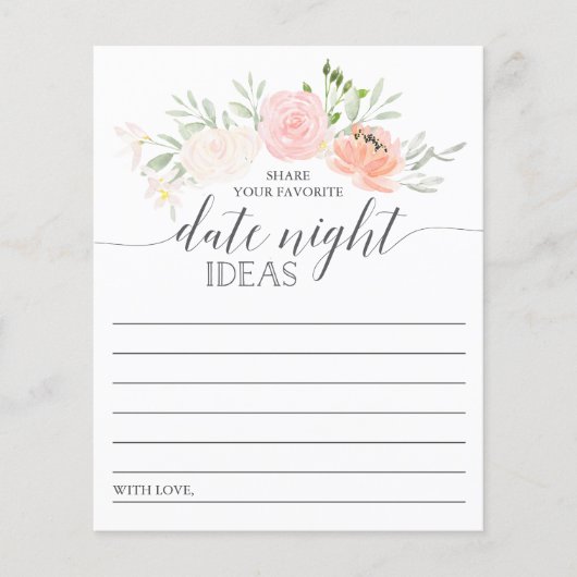 Pastellblush Doppelseitiges Brautparty Datum Nacht Flyer (Vorne)