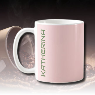 Pastellblush Solid Color Personalisiert Kaffeetasse