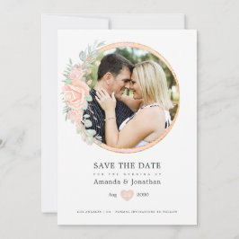 Pastellblüte geometrische Hochzeit Save The Date