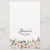 Pastellblüte Hübsch rosa Brautparty-Spiel (Rückseite)