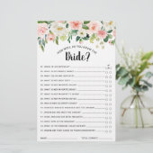Pastellblüte Hübsch rosa Brautparty-Spiel (Stehend Vorderseite)