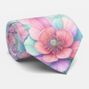 Pastellblüte Krawatte