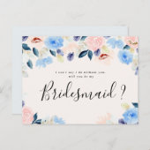 Pastellblüte wird meine Jungfrau-Karte sein Einladungspostkarte (Vorne/Hinten)