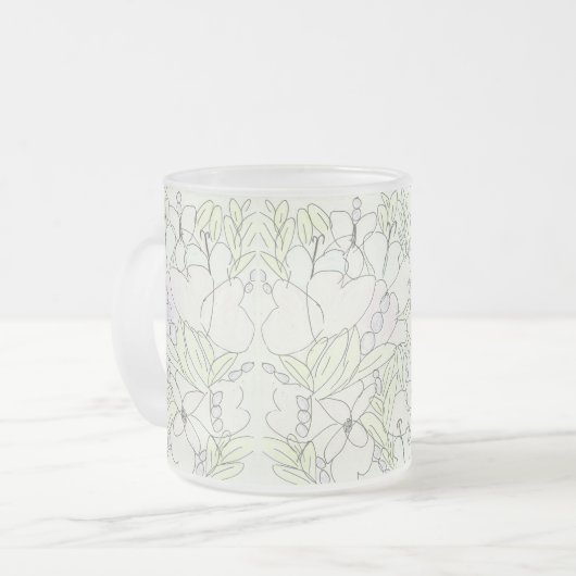 Pastellblüten Mattglastasse (Vorderseite Links)