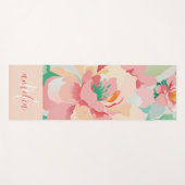 Pastellblütenmonogramm Yogamatte (Vorderseite (Horizontal))